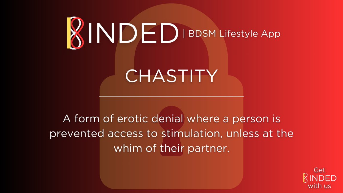 bindedapp's tweet photo. Chastity is a form of erotic denial where a person is prevent access to stimulation (or, their privates), unless at the whim or their partner.

Track your journey with our activity timer module. It tracks in days. https://t.co/8qszGTZ1DG