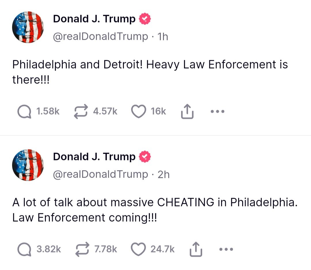 If you want to know what it looks like when an elderly racist whose understanding of Black Americans hails from the Jim Crow era tries to scare Black voters away from the polls, it looks *exactly* like this (and to be clear, there is neither cheating nor law enforcement present):