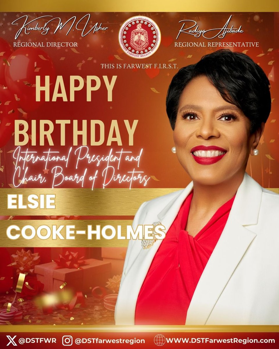 DSTFWR's tweet image. On behalf of the Farwest Region, we extend our deepest gratitude to our inspiring International  President and Chair of the Board of Directors, Soror Elsie Cooke-Holmes. 

#deltasigmatheta #FarwestFIRST 
 #DST1913  #Sisterhood #FABULOUSFarwestRegion #BigEnottheLittleE