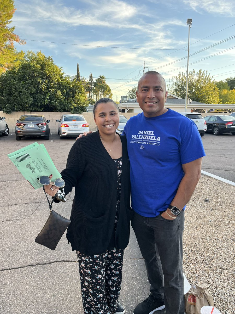 DanielV_AZ's tweet photo. Don’t miss your chance to VOTE! Click the link below for the nearest locations and wait times. Let’s remind our friends, family, and neighbors that they will be allowed to vote if they are still in line when polls close at 7 PM. Let’s do this! https://t.co/FrLbnyR6mz #BOS3 https://t.co/RqpNRwEcFK