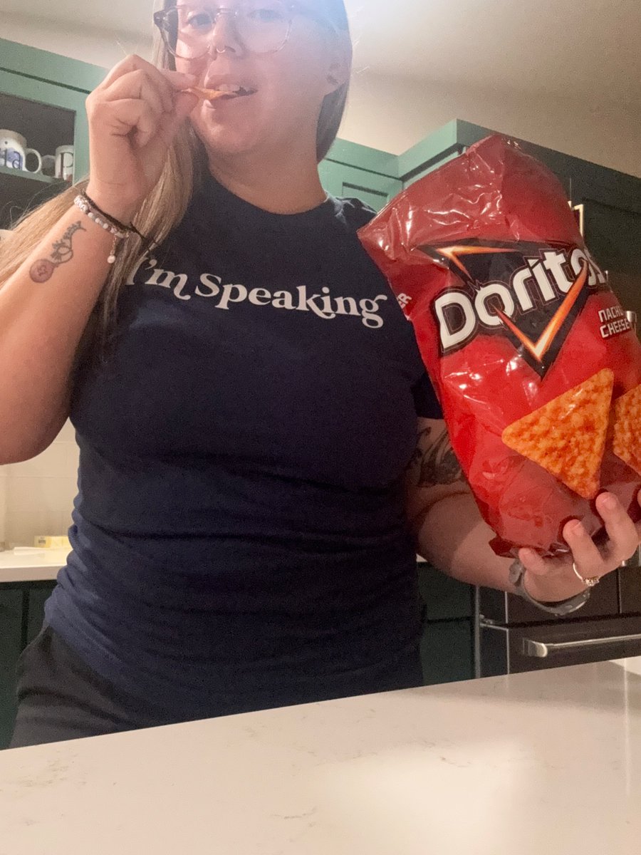 Kamala cosplay while watching the election results.