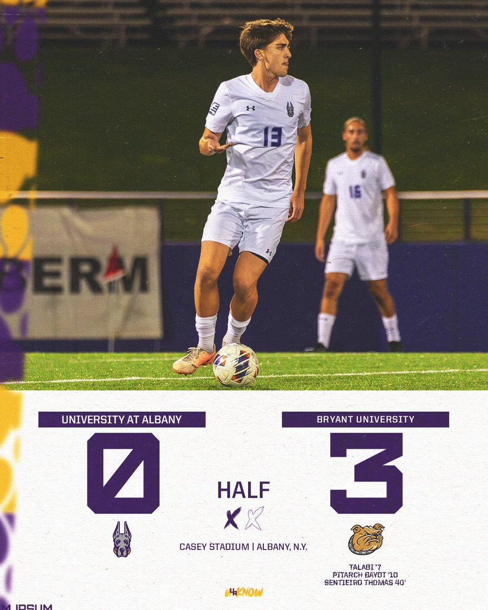 Update at half ⚽️

#UAUKNOW #UAlbanyFutbol