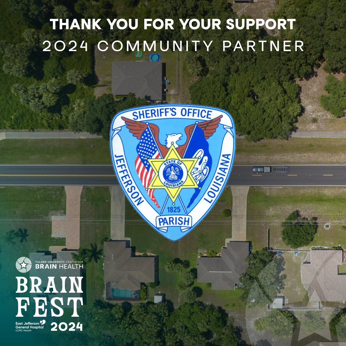 tulanecbh's tweet photo. One last note of gratitude for a key supporter of the inaugural Brain Fest 💙 We couldn't have done it without the help of the @JeffParishSO and Sheriff Joseph Lopinto. Thank you for your support! https://t.co/QrYj8UwCc0