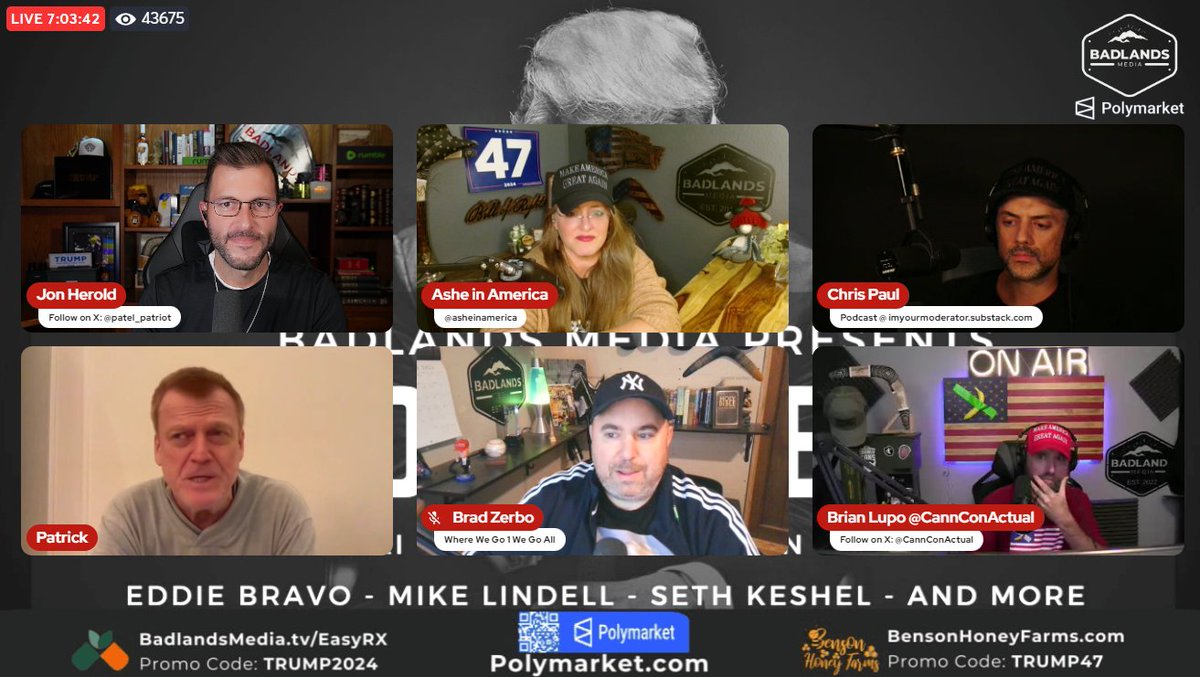 patel_patriot's tweet image. We have @PatrickByrne on the stream!