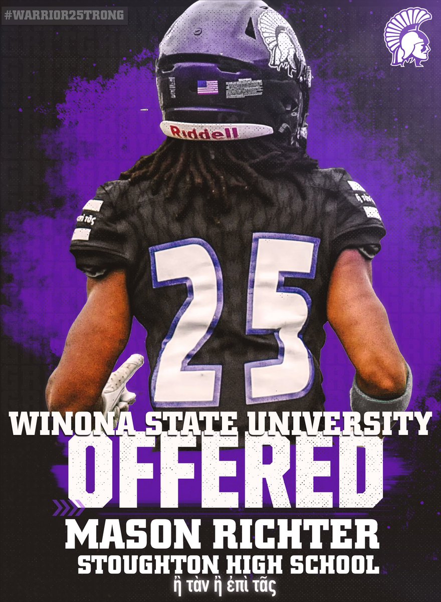 Mason Richter (@masonrichter7) on Twitter photo After a great visit and phone call with <a href="/Coach_Bergy/">Brian Bergstrom</a>, Iβm very grateful to announce that Iβve received an offer to play at Winona State University!
<a href="/Coach_Tuley/">Ryan Tuley</a> <a href="/Coach_Spencer11/">Spencer Erickson</a> <a href="/Coach_J_Becker/">Jason Becker</a> <a href="/MJ_NFLDraft/">Mark Johnson</a> <a href="/WinonaState_FB/">Winona State Football</a> After a great visit and phone call with <a href="/Coach_Bergy/">Brian Bergstrom</a>, Iβm very grateful to announce that Iβve received an offer to play at Winona State University!
<a href="/Coach_Tuley/">Ryan Tuley</a> <a href="/Coach_Spencer11/">Spencer Erickson</a> <a href="/Coach_J_Becker/">Jason Becker</a> <a href="/MJ_NFLDraft/">Mark Johnson</a> <a href="/WinonaState_FB/">Winona State Football</a>