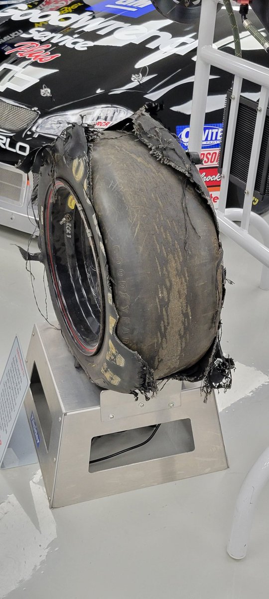 The cut tire that cost Dale Earnhardt the win in the 1990 Daytona