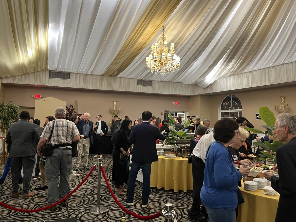 It’s a victory party at the Kim campaign in Cherry Hill, but nobody has told the crowd