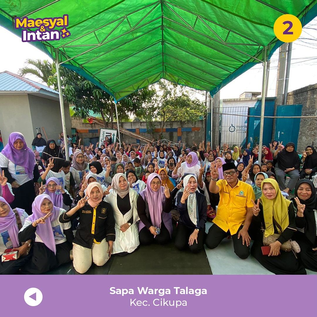 Intancenter's tweet photo. Alhamdulillah, Saya Intan Nurul Hikmah dapat Silaturahim dengan Warga Talaga kecamatan Cikupa Kabupaten Tangerang. 
#kabupatentangerang #cikupa #talaga #IntanNurulHikmah #INH #Pilkada2024 #TangerangGemilang #MaesyalDanIntan #paha #Trump #MaesyalIntan #WeAreNotGoingBack #Mbappe https://t.co/pe16cWEk4M