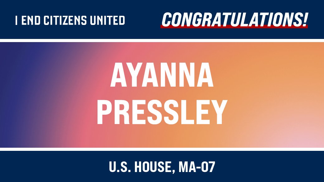 StopBigMoney's tweet photo. 🎉 Congratulations, Rep. @AyannaPressley, on winning your race for reelection to Massachusetts’s 7th Congressional District! #MA07  #NoCorporatePAC https://t.co/7j00WVHqWb