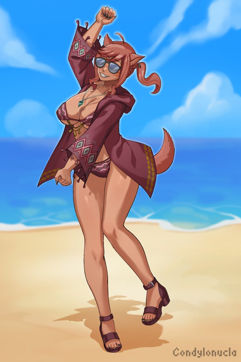 [oc] Zinna on the beach! 🏖️ 
For <a href="/ZinnaCassini/">Zinna Cassini</a>
