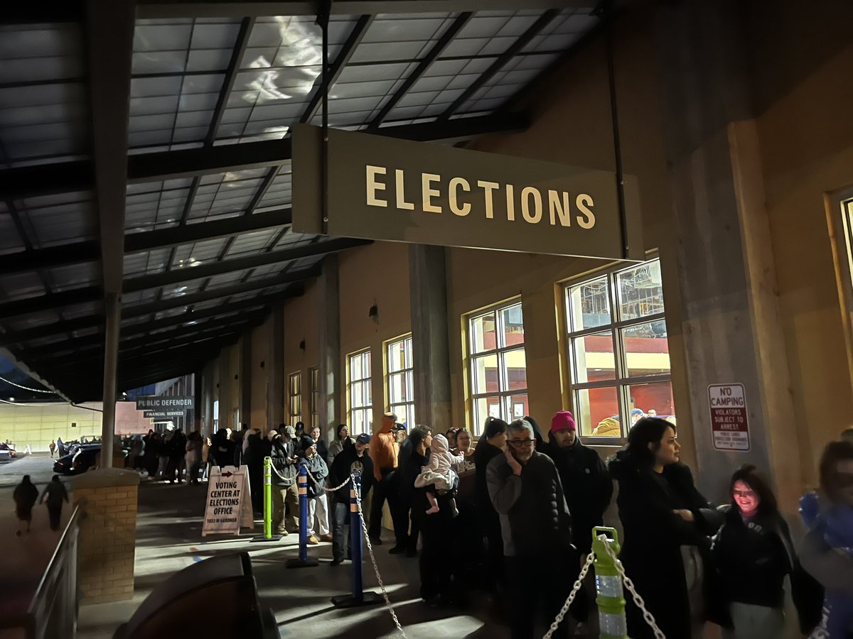 The line outside the Spokane County Elections Office as the 8 PM Election Night deadline looms. <a href="/KREM2/">KREM 2 NEWS</a>