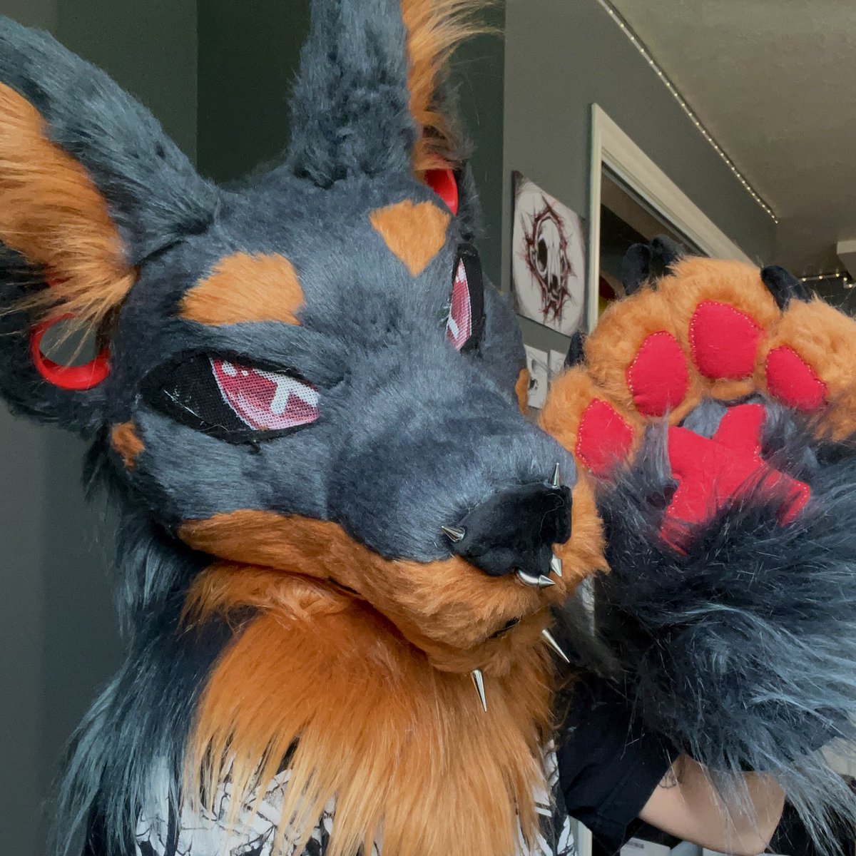 dobieteeth's tweet photo. made my first fursuit incredibly impulsively in the span of just under 3 weeks :3 https://t.co/9RpOfuq69z