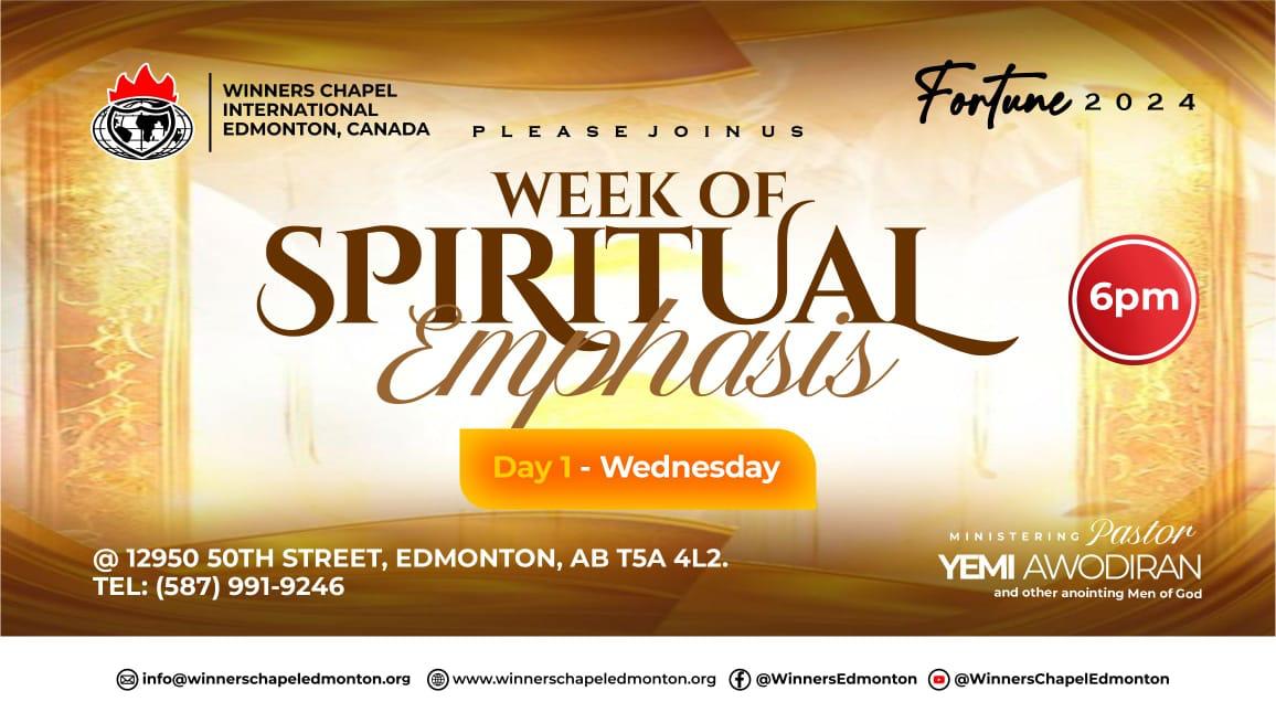 winnersedmonton's tweet photo. Join us this Wednesday, November 6th, 2024 at 6pm for an intensive study of God's Word as we commence our Spiritual Week of Emphasis 👑

#MidweekService #SpiritualWeekOfEmphasis #SpiritualWeek 
#CommunionService #winnerschapelinternational #lfcfamily #livingfaithchurchworldwide https://t.co/v4FDpkwbDt