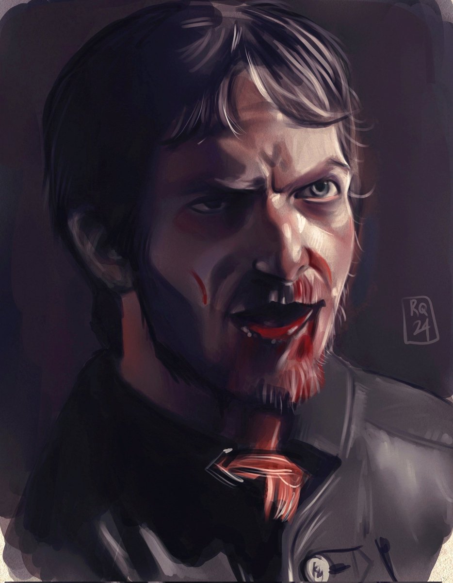 nekroticism's tweet image. Me trying to isolate a frame from a quick video to have it as a reference: 🫠🫠🫠🫠

#ripperstreet #georgedoggett #samhazeldine #speedpaint