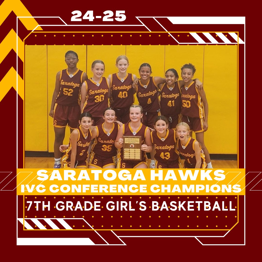 3-Peat!  That is Back to Back to Back 7th grade Girls Basketball IVC West Conference Champions!  #PlaqueHunting #WeAreToga