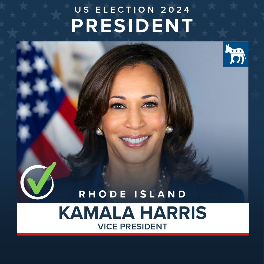 NBC10's tweet photo. The AP calls that Kamala Harris has won Rhode Island. 

https://t.co/1vKQnFUyrP https://t.co/B8Y2TNmDY8