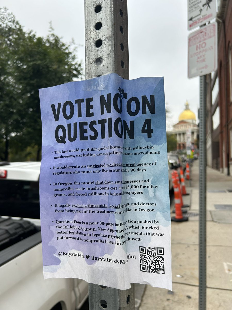 HenningerReport's tweet image. Early on into counting, 56.9% of Massachusetts citizens have voted no on the legalization of psychedelics. #report4charlie #Question4