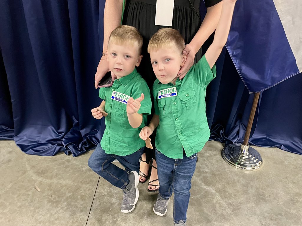 When you get a few photos of kiddos, and their mom asks what news organization you’re with (<a href="/KCTV5/">KCTV5 News</a>) so she can check your socials for it, you need to make it a separate post so you can include all 3 photos. To the mom of twins Brooks and Beau, from <a href="/MikeLKehoe/">Mike Kehoe</a> watch party.