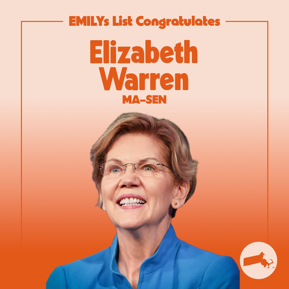 Congratulations to Sen. <a href="/ewarren/">Elizabeth Warren</a> on her reelection! She is committed to protecting the fundamental freedoms of the American people, and we are thrilled to see how she will continue to deliver for the people of Massachusetts.