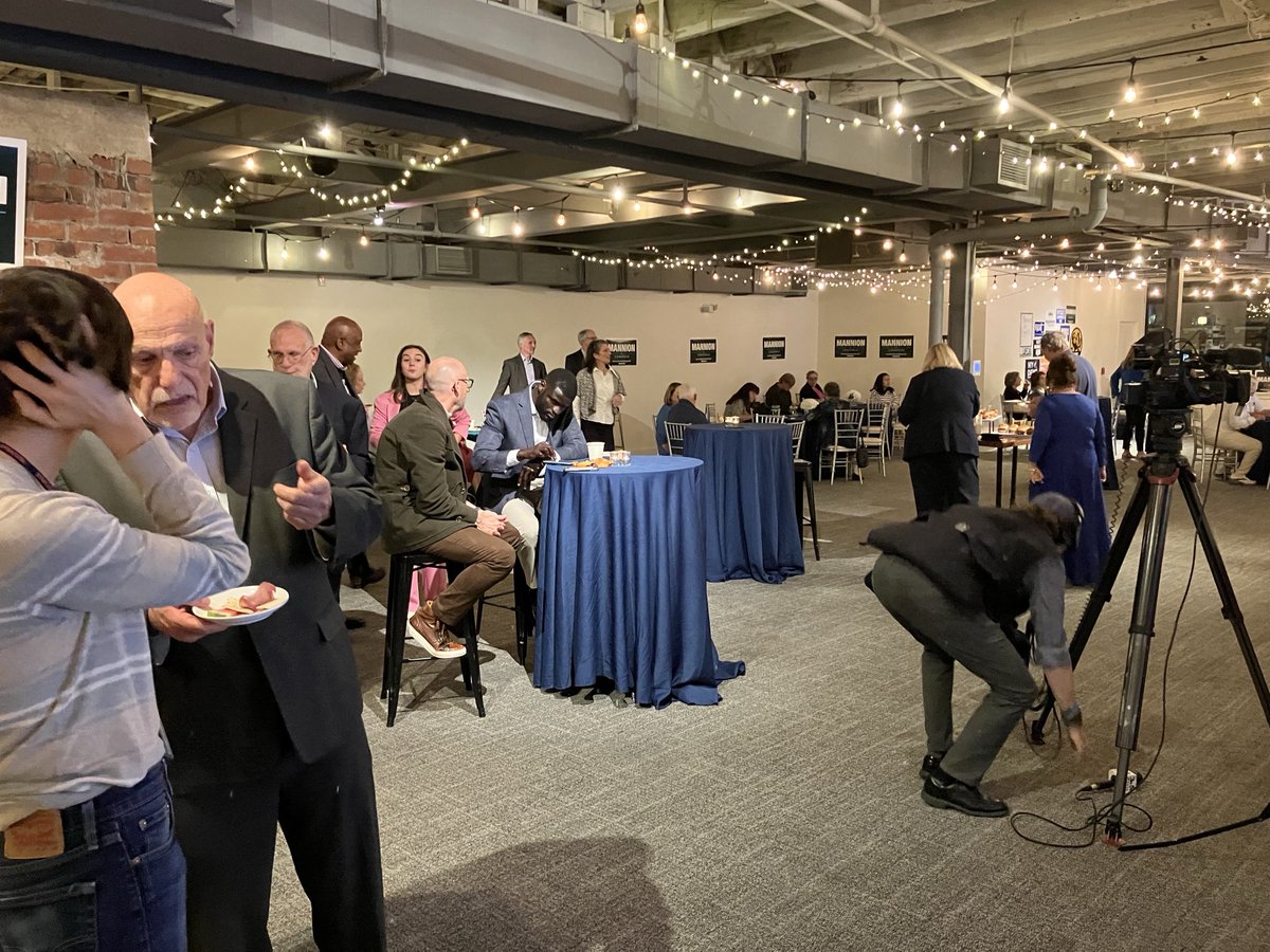 MarkWeinerDC's tweet photo. I’m at John Mannion‘s election night watch party tonight in Syracuse, where the crowd is starting to filter in. Look for updates through the night. #NY22 https://t.co/nFgAQ1h3Zk