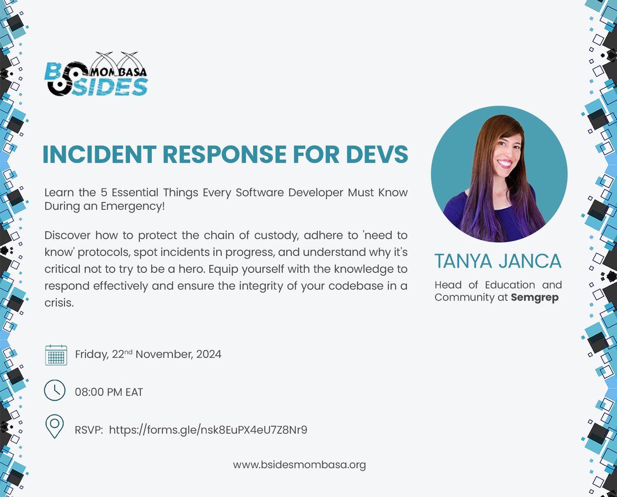 🚨 Join us for an upcoming virtual session on Incident Response for Devs. Learn how to effectively handle security breaches, mitigate risks, and improve your response protocols. Don’t miss out—your code’s security depends on it! 

🔐 #DevOps #IncidentResponse #CyberSecurity