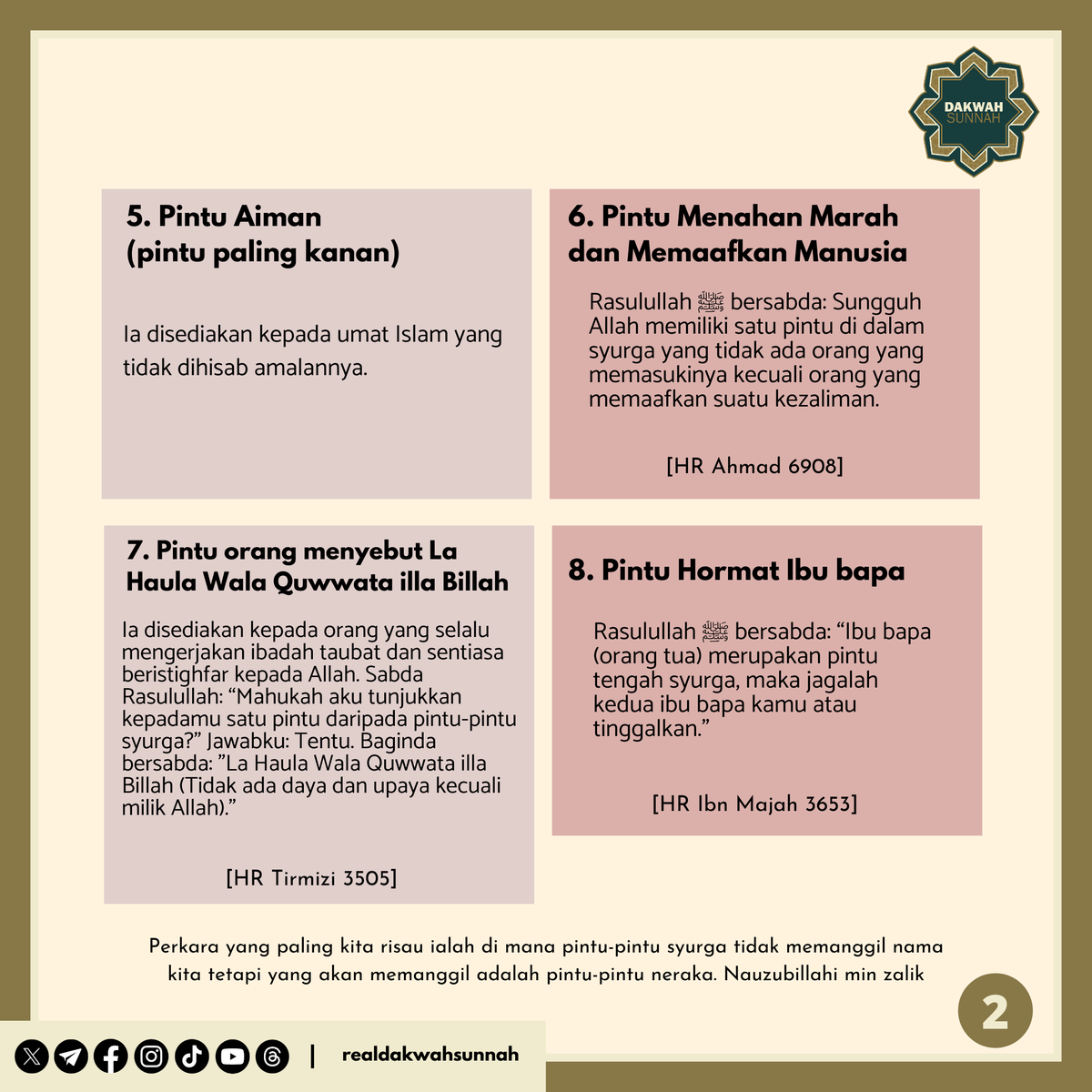 dakwahsunnah_'s tweet photo. Langkahmu hari ini tentukan pintumu esok. Syurga itu dekat bagi yang mencari. ❤️
#dakwahsunnah #islam #dakwah #syurga #pintu #ulama https://t.co/iTwZUWQ6uw