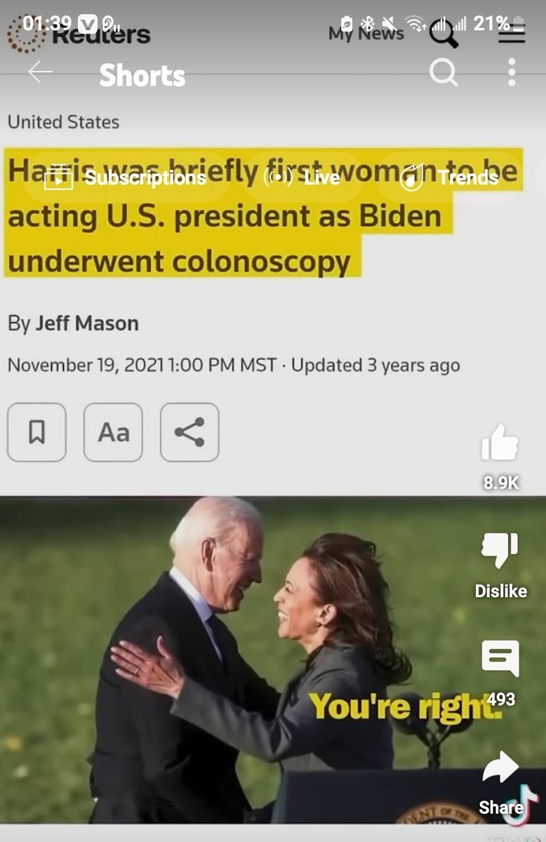 Kamala does not have to win this election to become a president. 
Fact: She's already been the first woman United States president for 85 minutes on November 19th 2021.