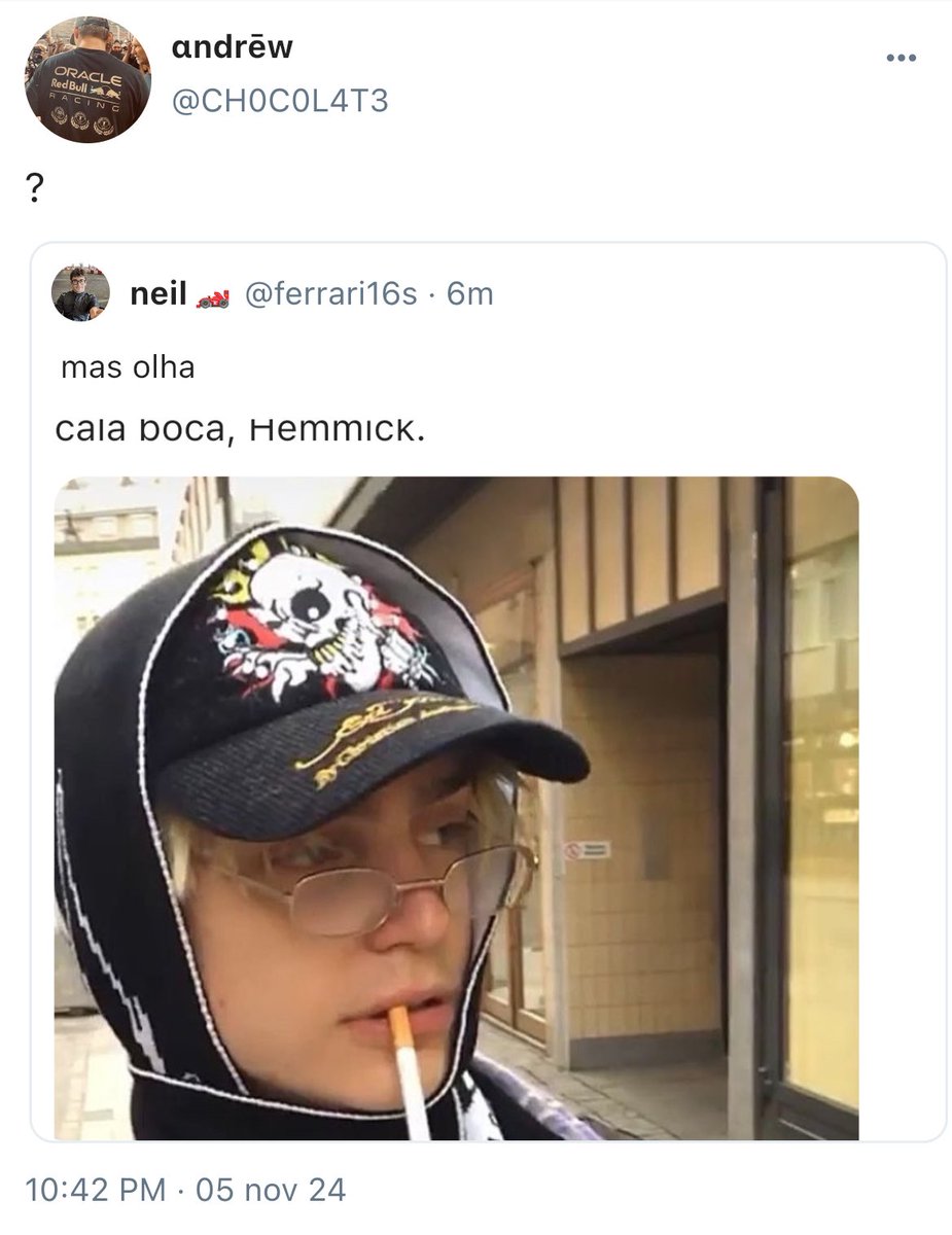 AN3STESlA's tweet photo. ͏͏──͏  mini au #andreil
                F1 special ?  🏎️
     
onde Andrew é fã do Max Verstappen e Neil é fã do Charles Leclerc e eles sempre se bicaram no twitter, até que... https://t.co/7Khro6iL0g