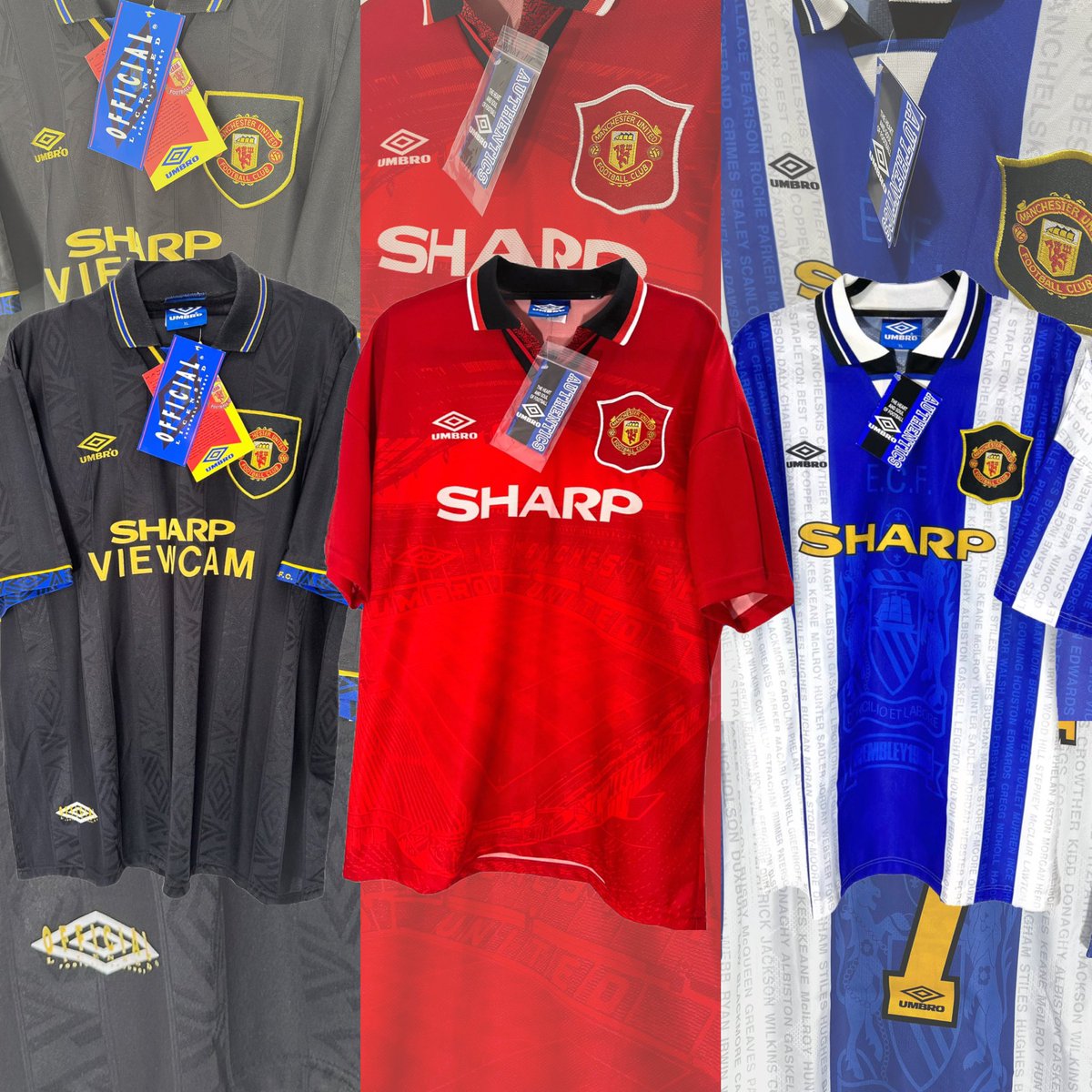 jkoscollection's tweet photo. 94/95 Manutd Home Away Third BNWT

#notforsale #justforsharing #bnwt #manchesterunited #playerissue #matchworn #matchissued #jksoccerjersey #jkcollection #jerseycollection #jerseycollector https://t.co/jeUEaTZjNo