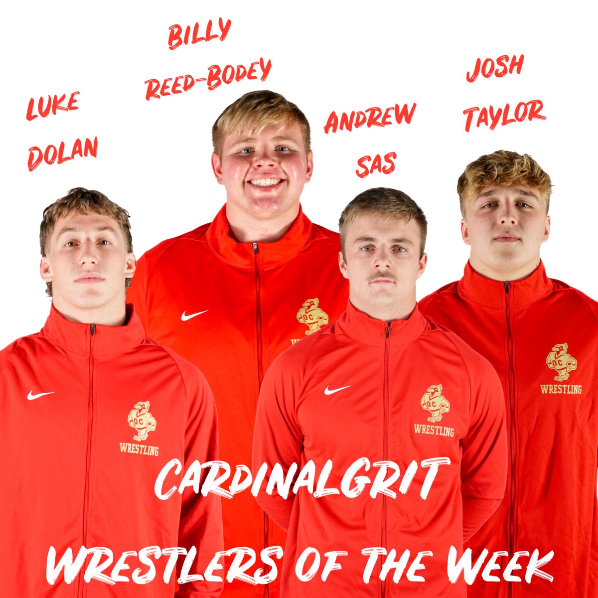 These 4 combined for a 12-0 record at the season opening Lycoming Invitational this past Sunday - accounting for 5 pins, 2 tech falls, and 1 major decision along the way! They showed some serious CardinalGRIT!