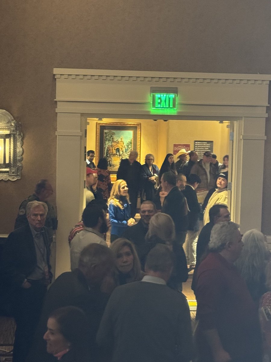 Republican Senate candidate Nella Domenici steps out to greet an energized crowd at her watch party in Albuquerque. #NMSen ##Election2024 <a href="/krqe/">KRQE News 13</a>