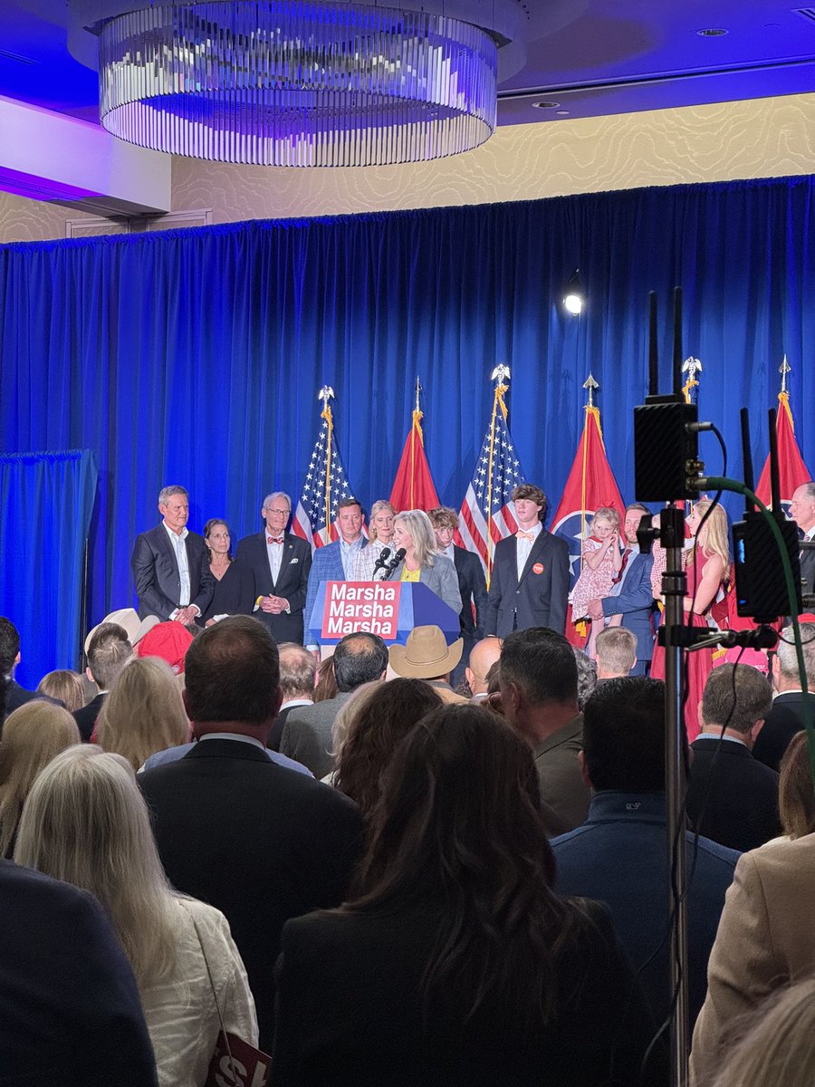 Here at Tennessee Sen: Marsha Blackburn’s watch party as she makes her victory speech.

Blackburn said she appreciated her opponent, Gloria Johnson, calling to concede since her last opponent did not.