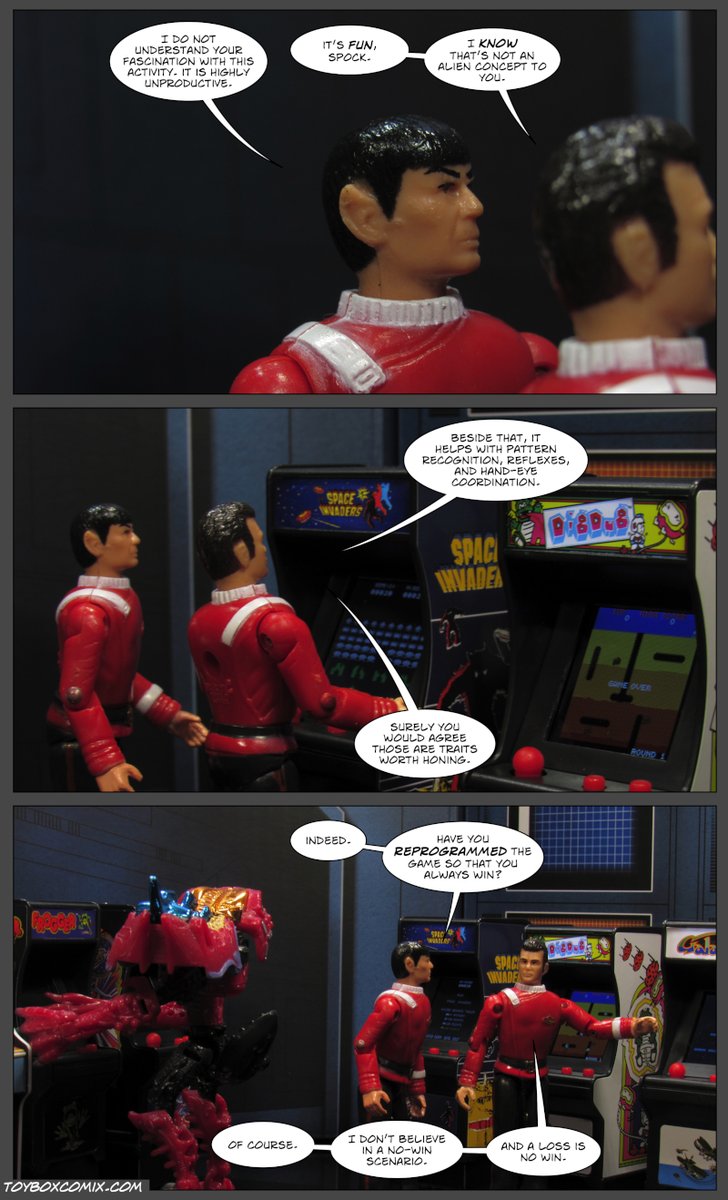 Random Old Comic:  Kobayashi Maru toyboxcomix.com/2019/03/20/kob… #JamesTKirk #Slapper #Spock #StarTrek #Transformers