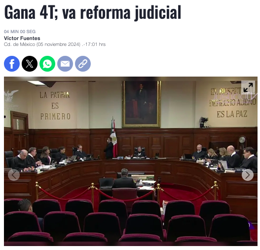 Hiramtorres's tweet image. Ganó el pueblo de México! 

#reformaalpoderjudicialva