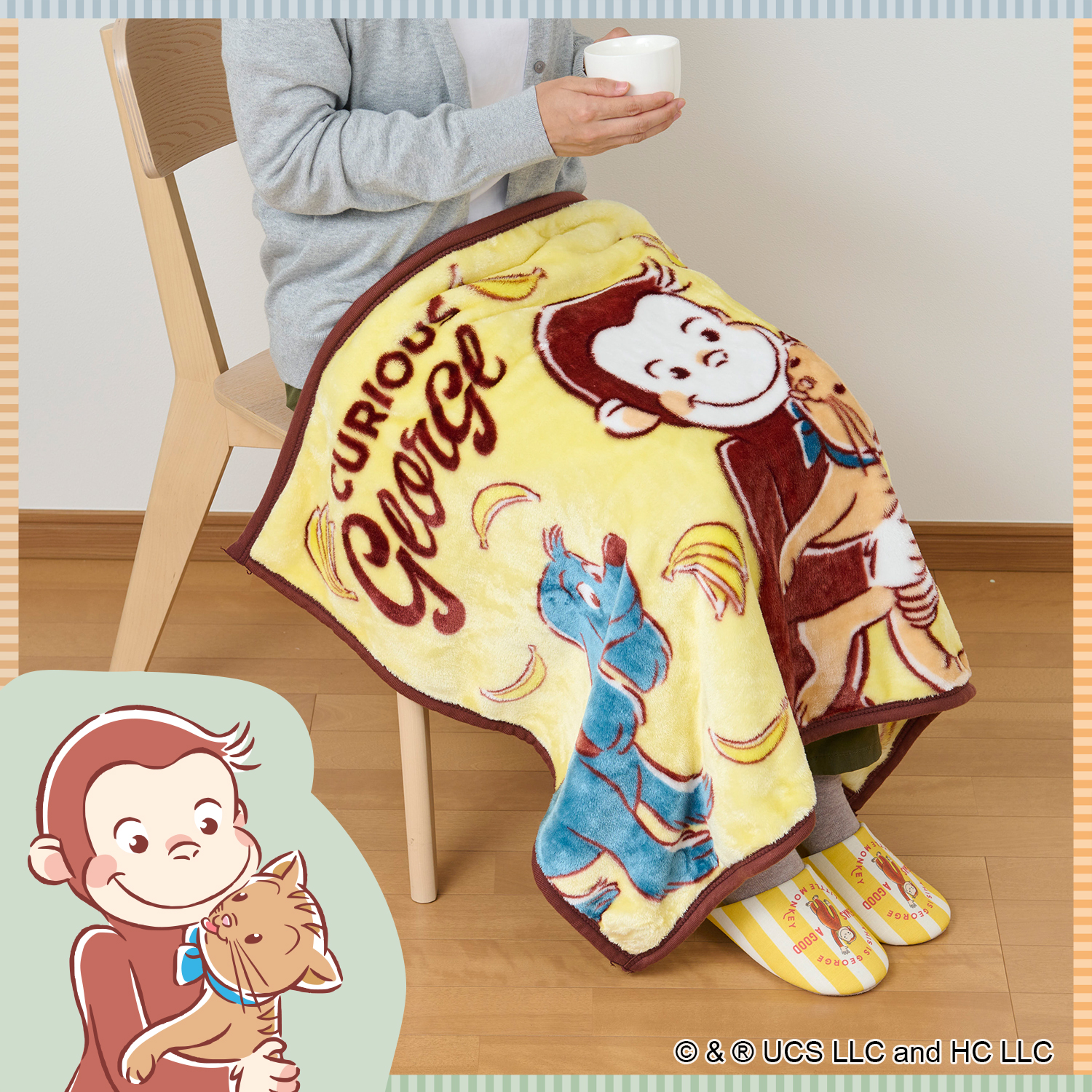 OUTDOOR  おさるのジョージ　　ブランケット