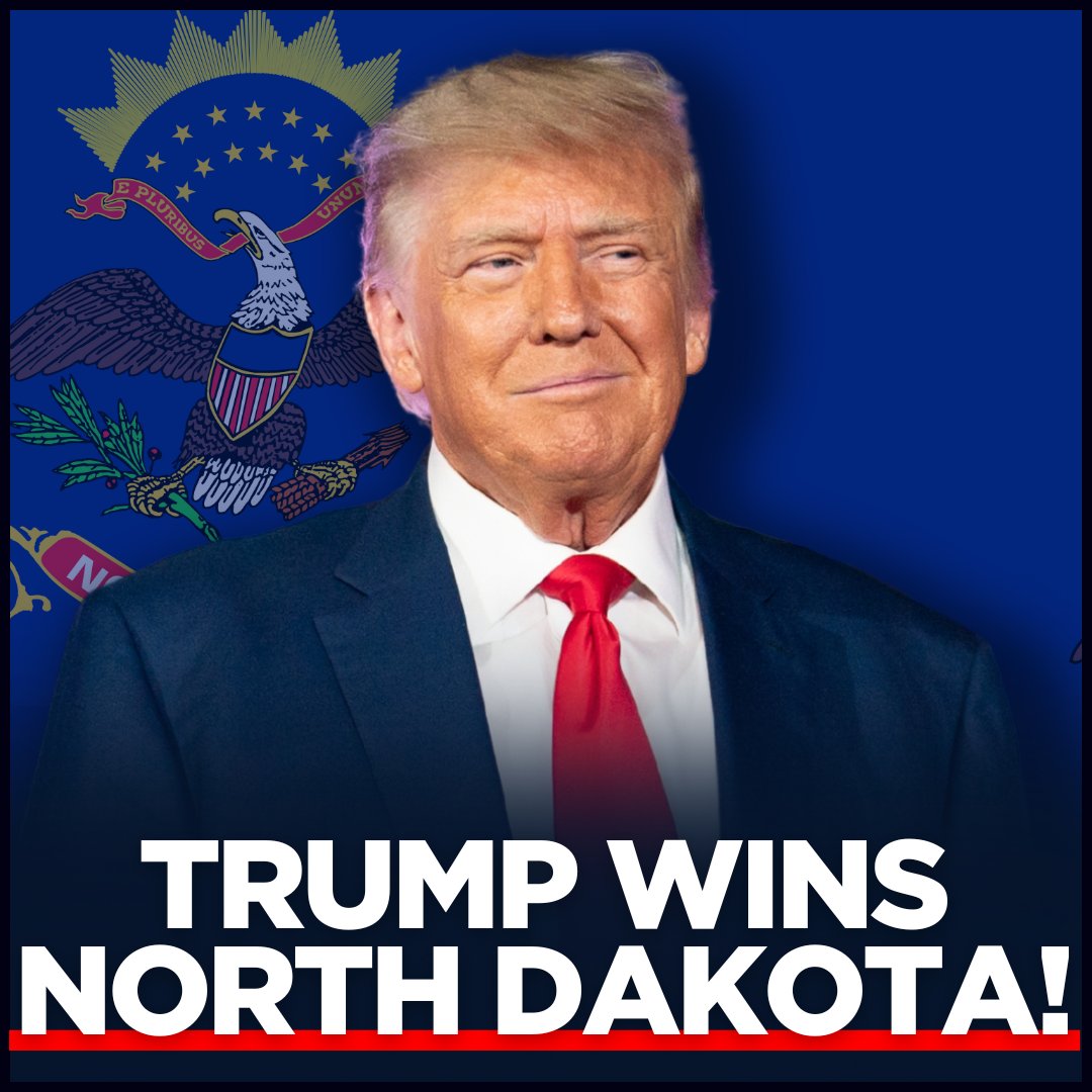TeamTrump's tweet image. BREAKING: President Donald J. Trump Wins North Dakota