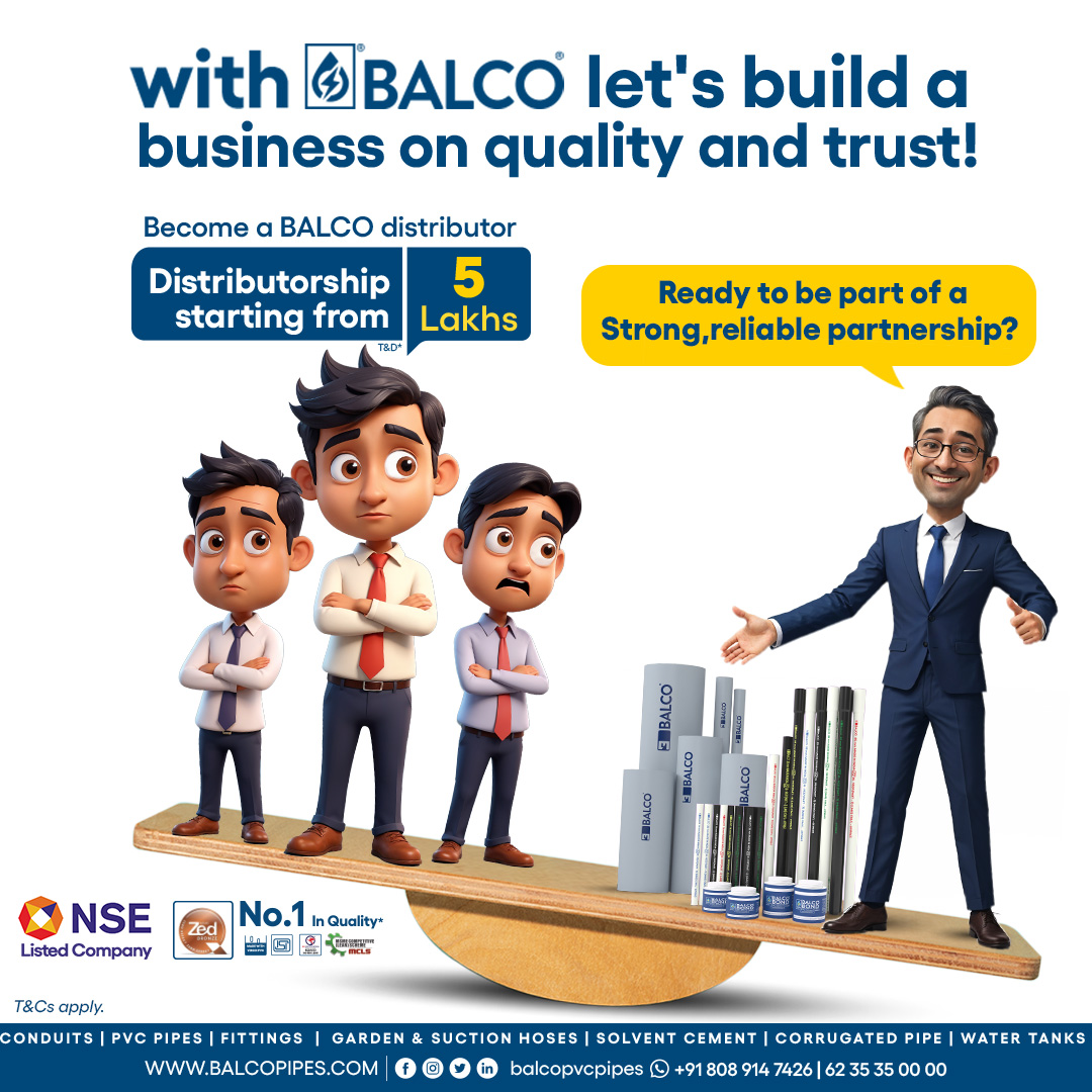 balcopvcpipes's tweet image. Expand your business on a foundation of strength and lasting quality with BALCO. Build for growth that endures. website : balcopipes.com #balco #solve #solveplasticproducts #bestelectricalproductsinindia #balcopipes #plumbing #distribution #engineering #supply #grow