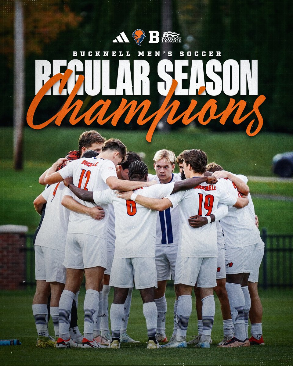 With tonight's results, your Bison have climbed the ladder and are Patriot League regular-season co-champions! We will be the No. 2 seed in the PL Tournament and have a bye into the semifinals, which will be at Emmitt Field on Nov. 12. #rayBucknell