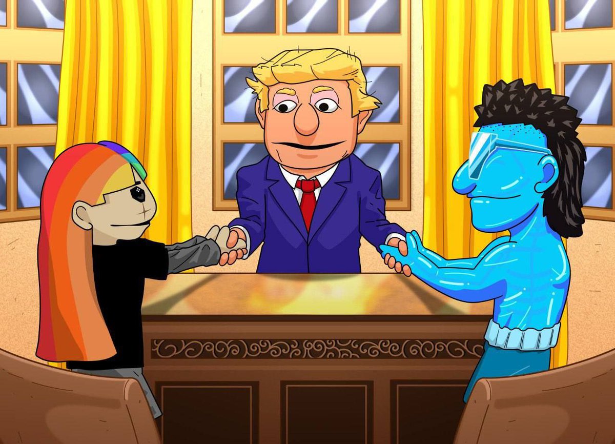 mogonomic's tweet photo. @pattyice $POTUS bout to moon when Trump secures this election

art is fire, community are chads and we got literal Trump in our telegram. you wanna check us out trust me.🇺🇸🇺🇸

https://t.co/BOoFsEOIXx https://t.co/NJxORZi6Tu