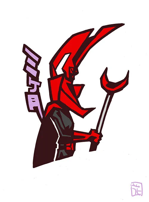このタッチで怪人イラスト。三ケ月仮面。#このタッチ #秘密戦隊ゴレンジャー#ファンアート 