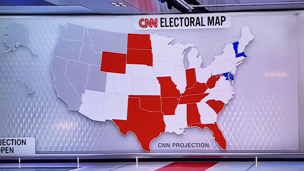 Friendly reminder: Every red state on the map so far, Trump also won in 2020 and still lost the election.
