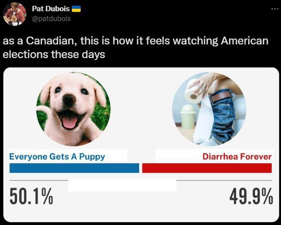 ZachWLambert's tweet photo. Canadian friend just texted me this 😂 https://t.co/rwQZclpMdh