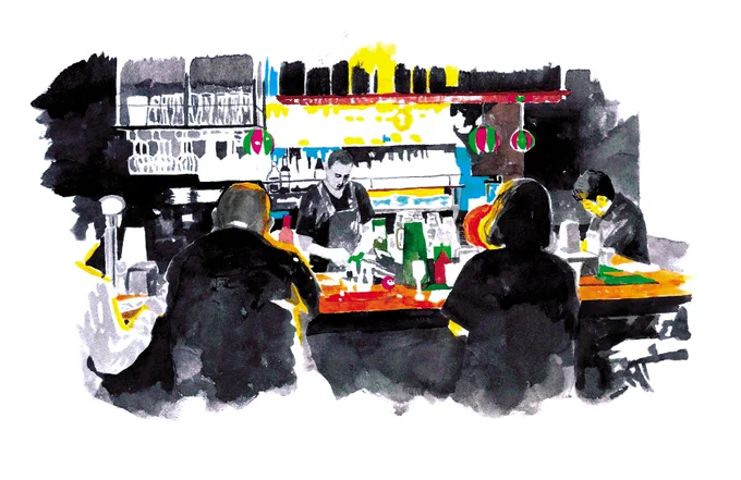 今回きっかけで風景の描き方を変えてみたんですよ 単純に早く描くためにやったんだけど結果的におもしろい雰囲気になってると思います ご確認ください 