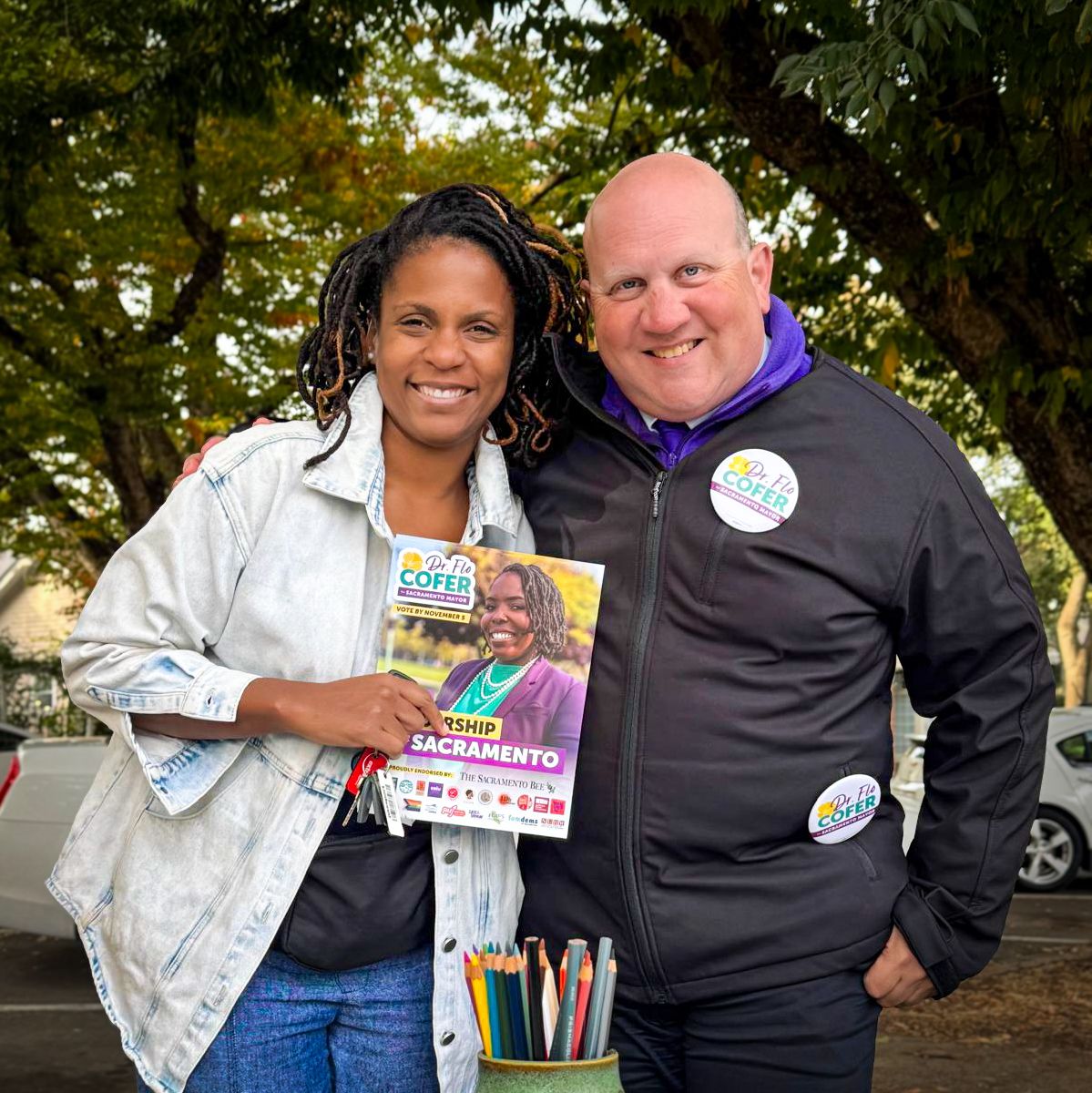 Flo4Sacramento's tweet photo. Showing out for #TeamFlo on election day! The best part of this campaign has been the community of volunteers that have come together and become friends! ๐ #MoreIsPossible
#FloForMayor #Sacramento #Vote https://t.co/LIgJWZk2UI