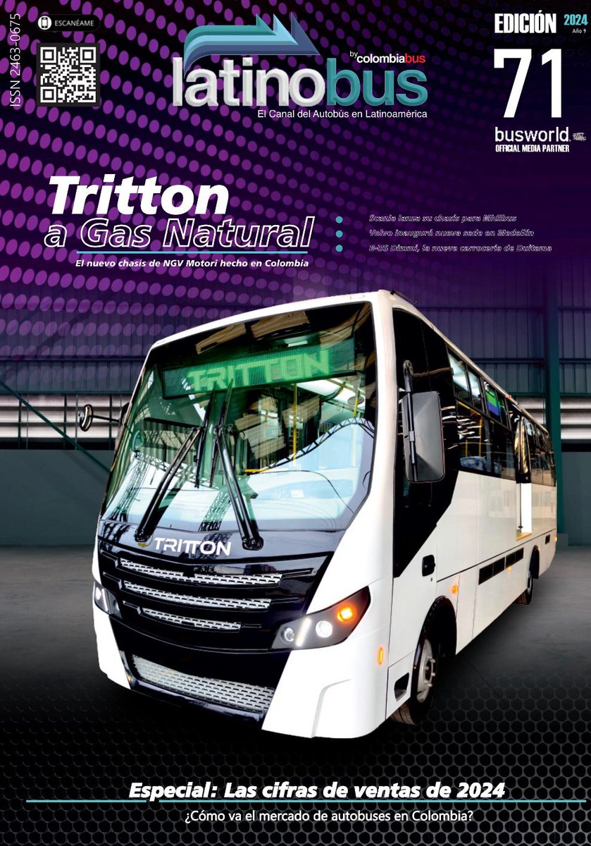 latinobus's tweet image. Llega la #Edicion71 de #RevistaLatinobus, en portada con el bus #Tritton, nueva marca colombiana; cifras de ventas 2024, el avance de @FlixBus, Midbus K320 de @ScaniaGroup, Tribuna @TransportePAndi  y mucho más, visita:  

issuu.com/colombiabus/do…