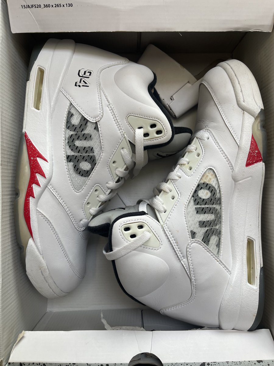 DblocDunks's tweet image. Supreme x Air Jordan 5 White
Barely Worn Excellent Condition
Size 11
$599 Shipped

RP&apos;s Greatly Appreciated
DM TO PURCHASE