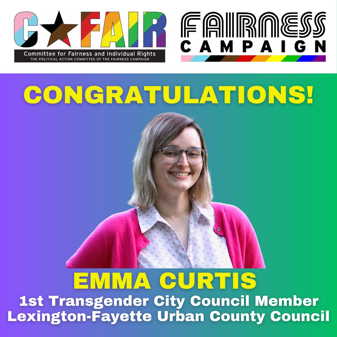 CONGRATULATIONS, <a href="/emmacurtislex/">Councilwoman Emma Curtis</a>, KY’s 1st Transgender City Council Member, Lexington-Fayette Urban County Council!