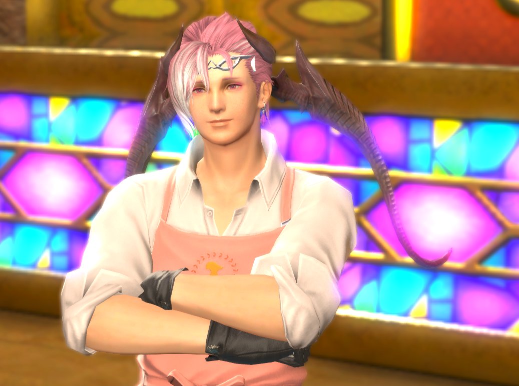 My boy got pink hair now!! #ff14 #ff14online #ffxivgpose