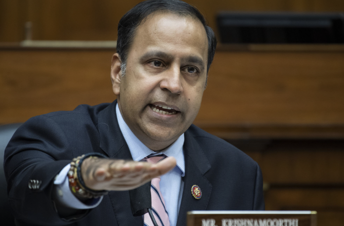 ArtCandee's tweet photo. Wooooohooooo! Another Illinois Democrat has held onto their seat!

Rep. Raja Krishnamoorthi is projected to win his reelection for the U.S. House! https://t.co/NedmSppek3