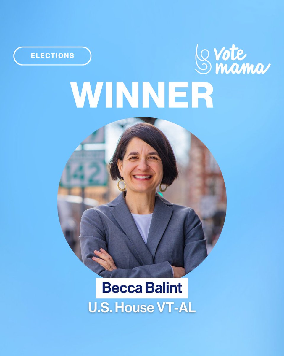Vote Mama (@votemamapac) on Twitter photo 🚨BREAKING🚨 <a href="/BeccaBalintVT/">Becca Balint</a> is headed back to Congress!
She's a proud #mama, the ONLY openly #LGBTQIA+ parent of minor children in Congress, the daughter of a working-class mother, immigrant father, and she is committed to defending American democracy 🙌🙌
#2024ElectionResults 🚨BREAKING🚨 <a href="/BeccaBalintVT/">Becca Balint</a> is headed back to Congress!
She's a proud #mama, the ONLY openly #LGBTQIA+ parent of minor children in Congress, the daughter of a working-class mother, immigrant father, and she is committed to defending American democracy 🙌🙌
#2024ElectionResults